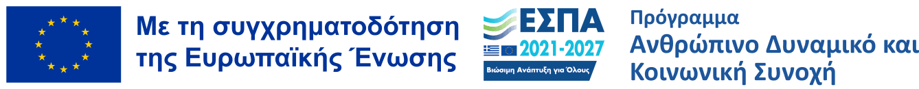 Εμβλημα της Ευρωπαϊκής Ένωσης που συν-χρηματοδοτεί το έργο